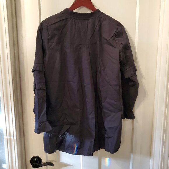 BNWT Peace of Cloth Bridgette Hi-Lo w/Ruffle Sleeve - Mixed Media Sz Small - Picture 5 of 7